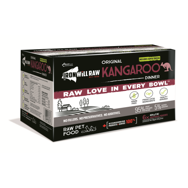 Iron Will Raw Dog GF Original Kangaroo Dinner 6/1 lb